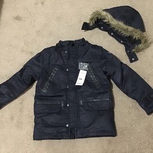NWOT Okaidi boy’s hooded jacket(8 year old)-never used